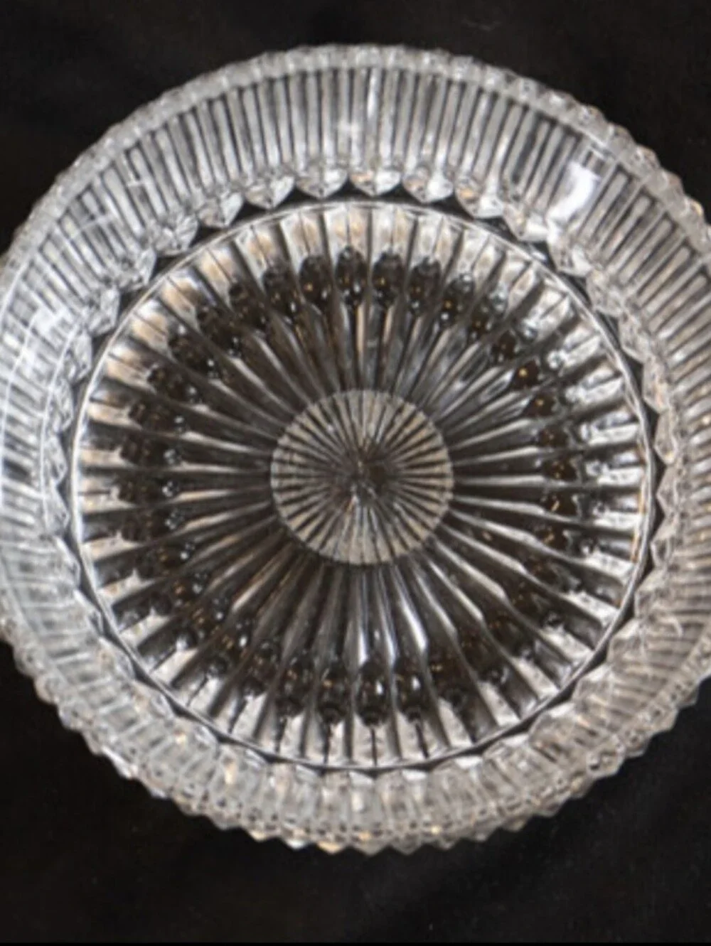 Vintage 1978 Avon Fostoria Ribbed Avon Lead Crystal Candy or Nut Dish 5”